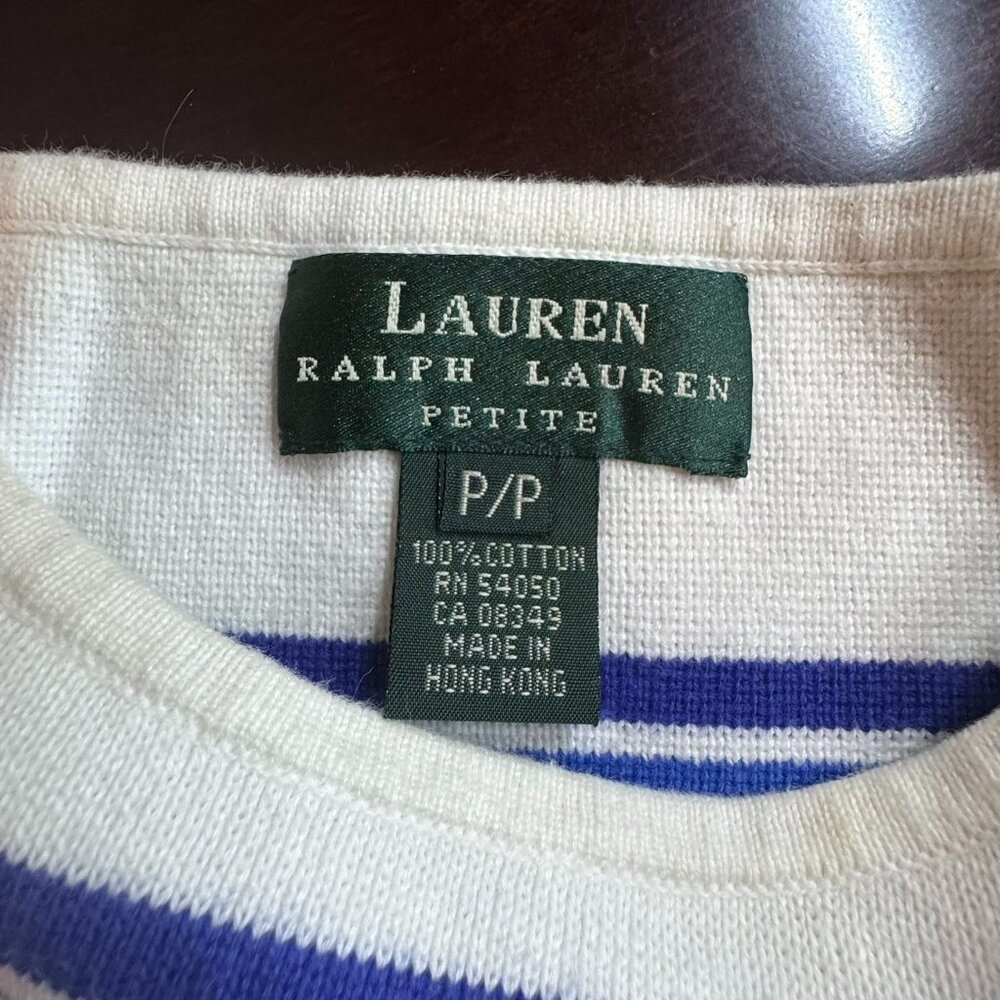 Lauren Ralph Lauren Women's Petites Striped Knit Sweater Size Small Pullover Mul - Picture 4 of 9